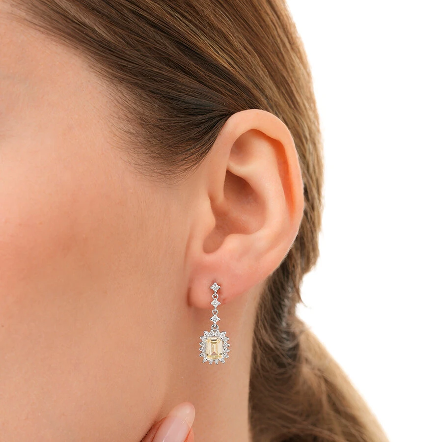 3.85 Carat Diamond Fancy Earrings