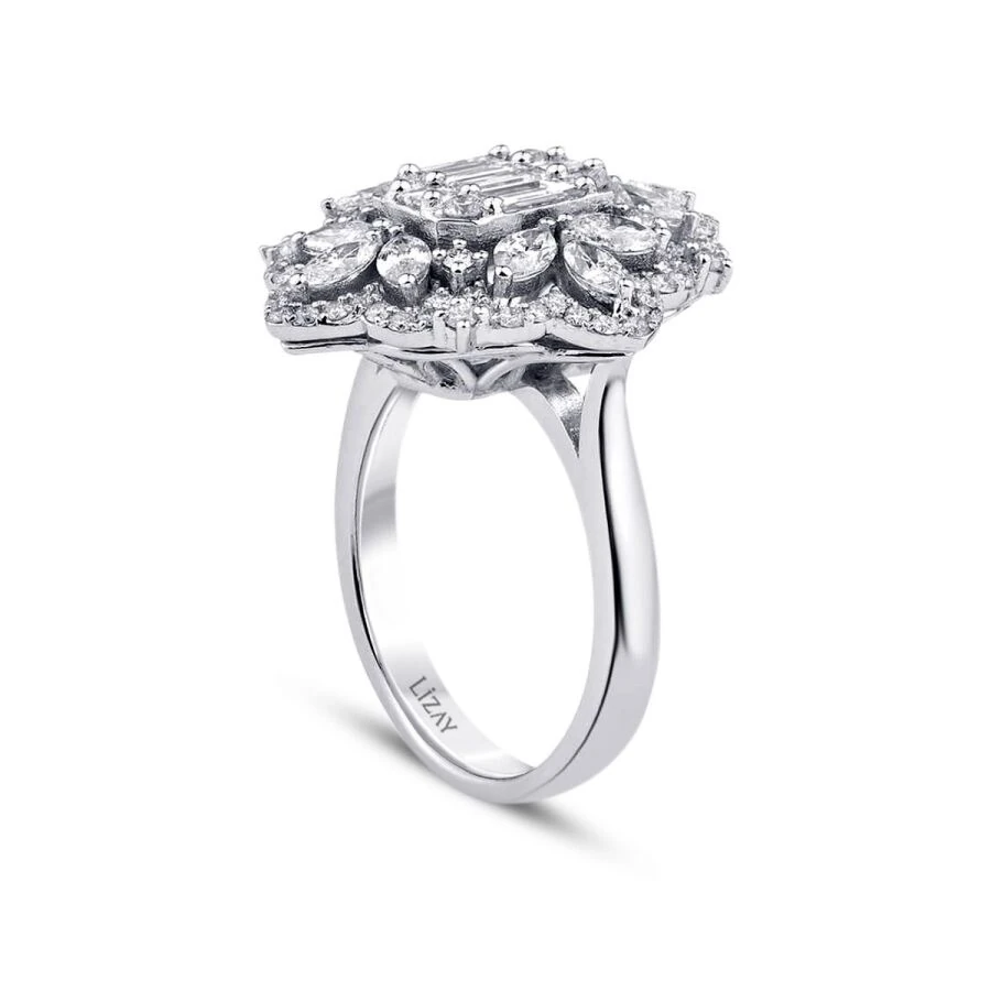 1.97 Carat Diamond Baguette Ring