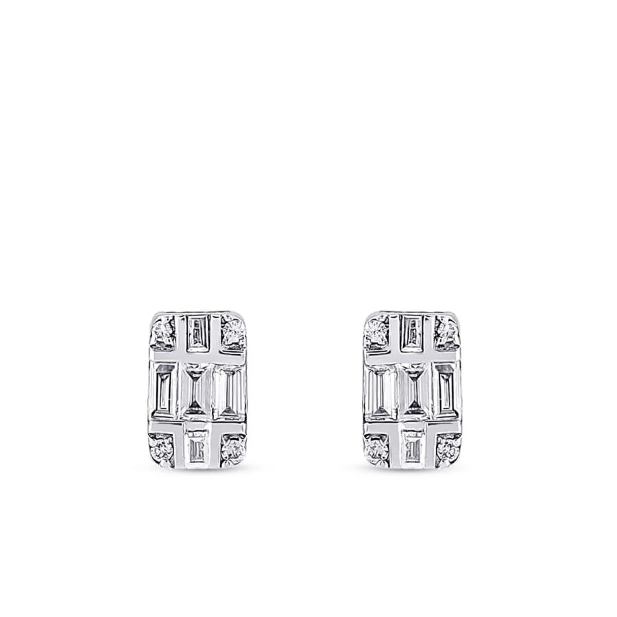 0.25 Carat Diamond Baguette Earrings