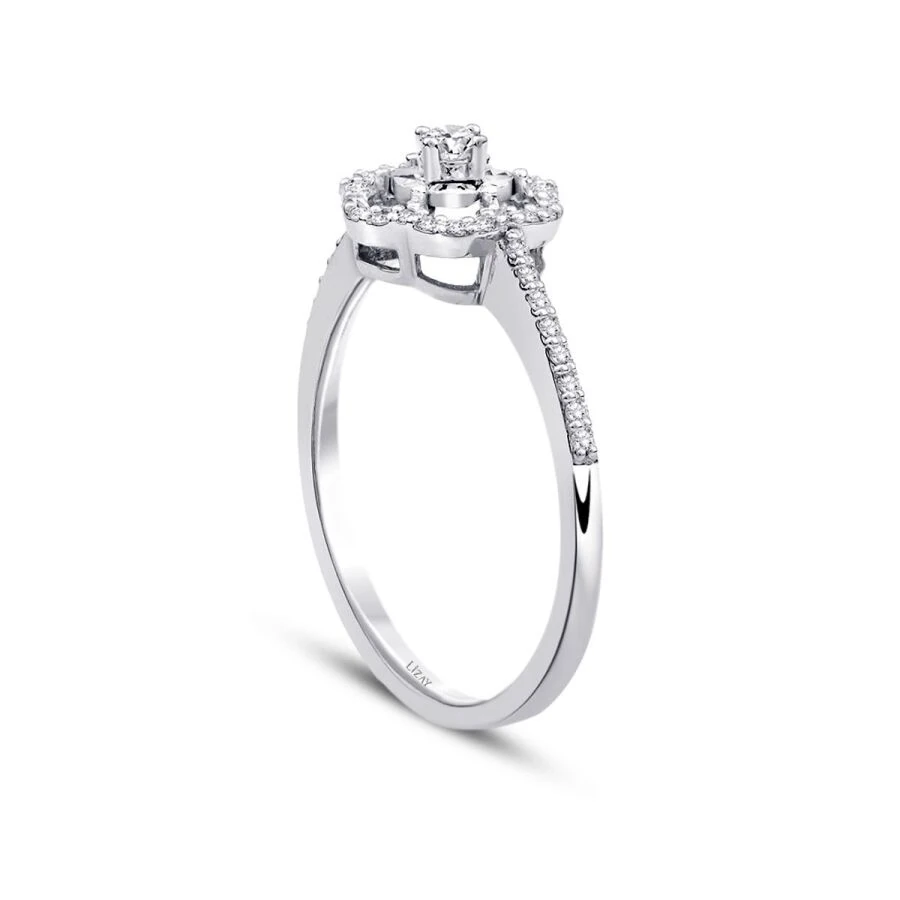 0.20 Carat Diamond Flower Ring