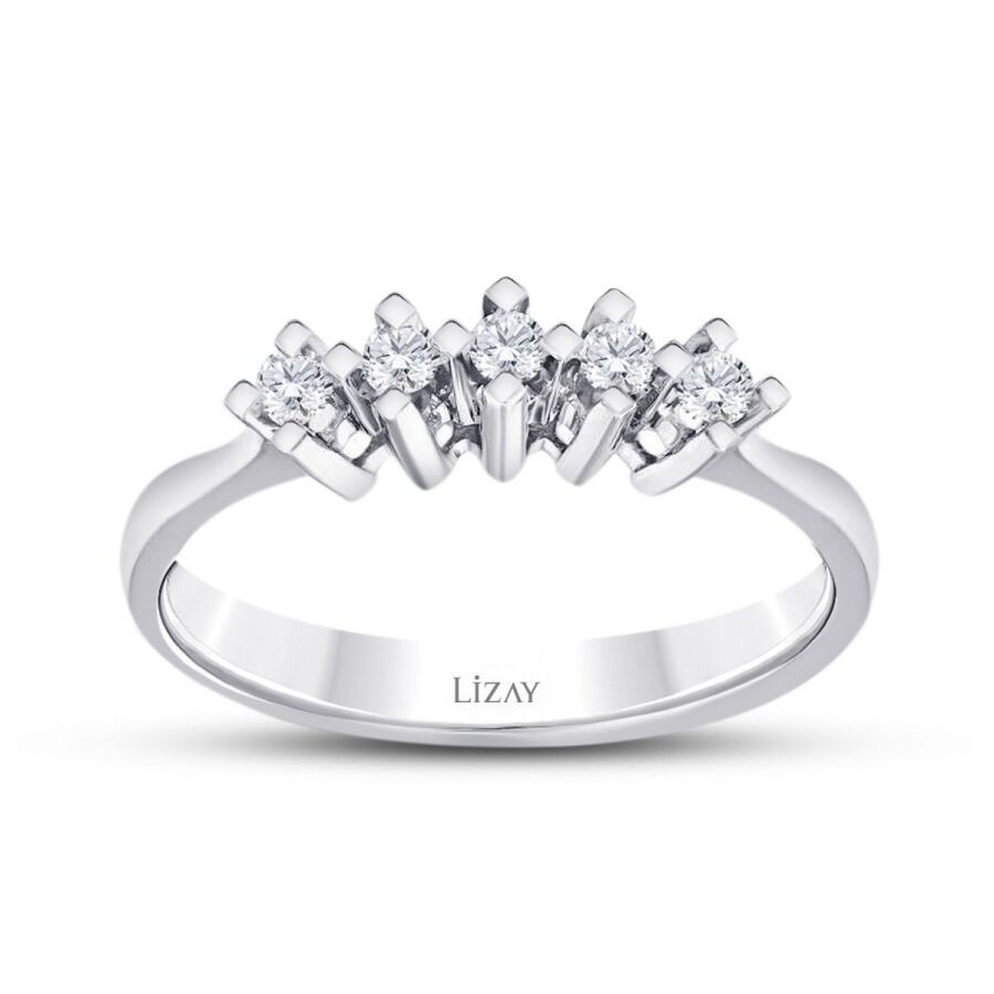 0,15 Karat Diamant Fünf-Stein Ring