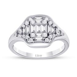 0.40 Carat Diamond Baguette Ring
