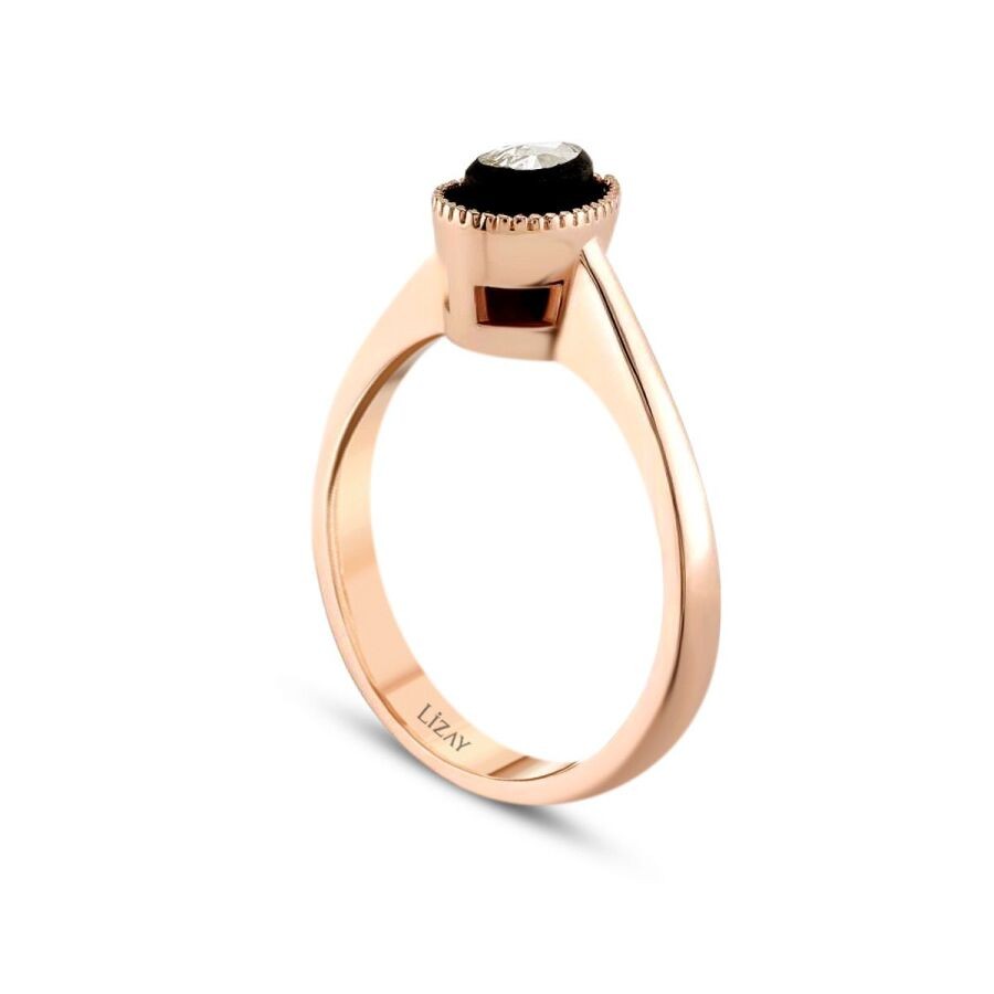 0.09 Carat Diamond Pear Solitaire Engagement Ring