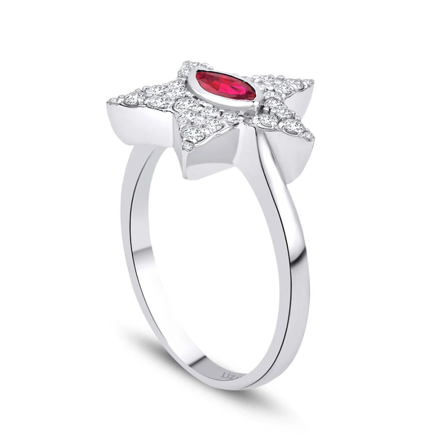 0.63 Carat Diamond Ruby Ring