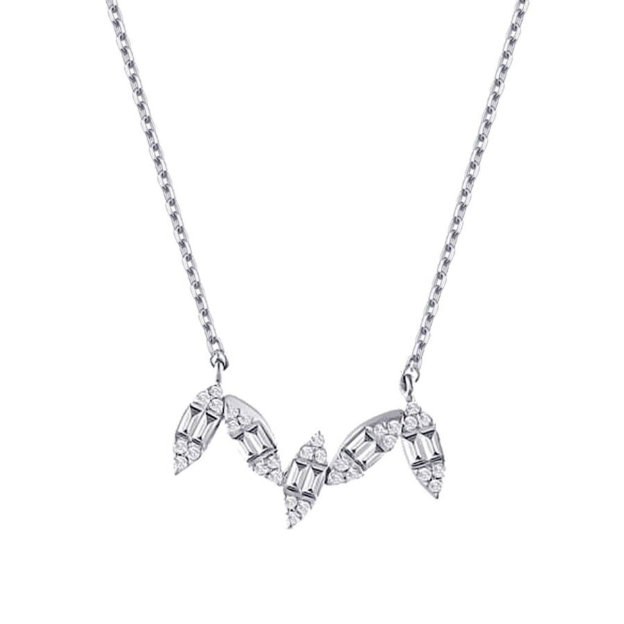 0.26 Carat Diamond Baguette Necklace