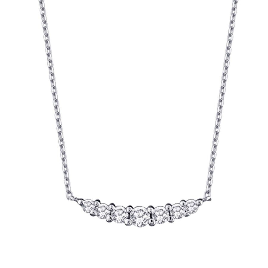 0.22 Carat Diamond Seven-Stone Minimal Necklace