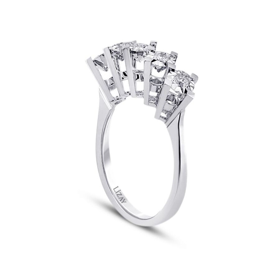 0,15 Karat Diamant Fünf-Stein Ring