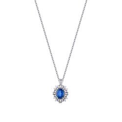 1.19 Carat Diamond Sapphire Necklace