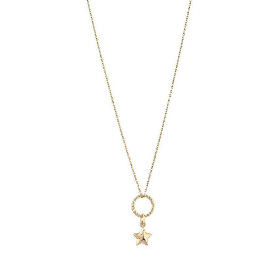 Gold Domed Star Necklace