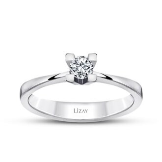 0.10 Carat Diamond Round Solitaire Engagement Ring