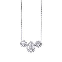 0,39 Karat Diamant Tropfen Halskette