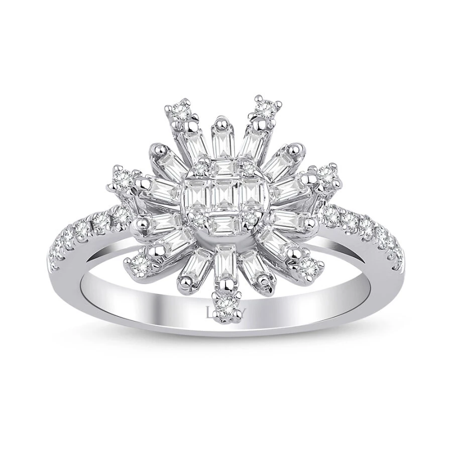 0.64 Carat Diamond Baguette Ring