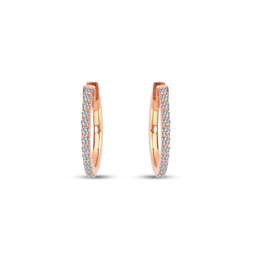 0.37 Carat Diamond Hoop Earrings