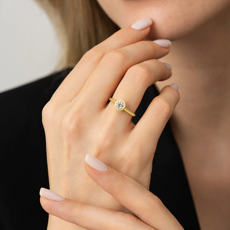 0.50 Carat Diamond Solitaire Engagement Ring