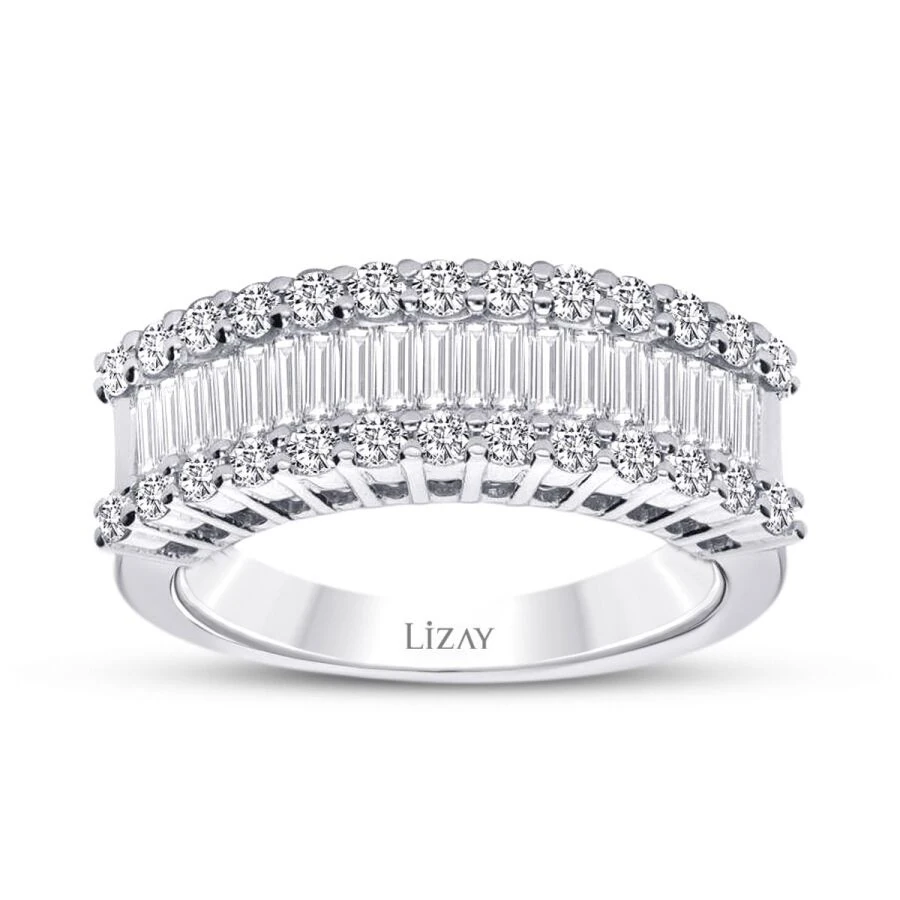 1.29 Carat Diamond Half-Eternal Baguette Ring