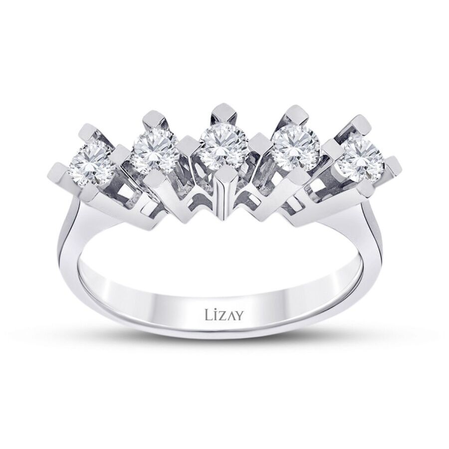 0,57 Karat Diamant Fünf-Stein Ring