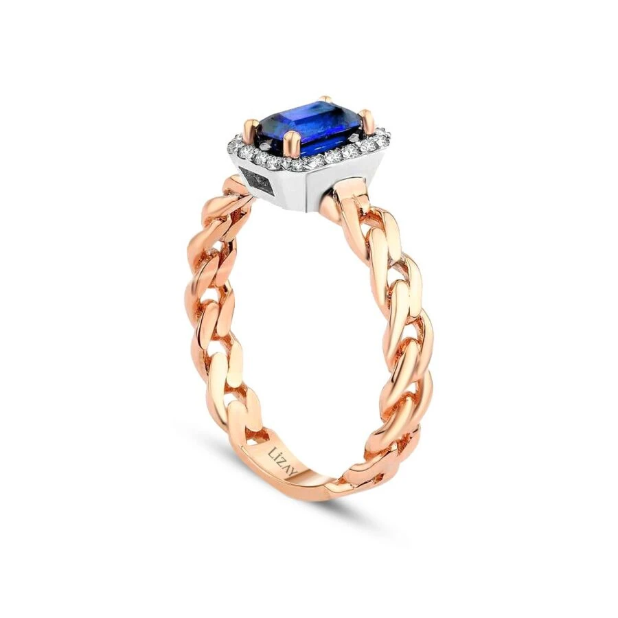 0.92 Carat Diamond Sapphire Ring