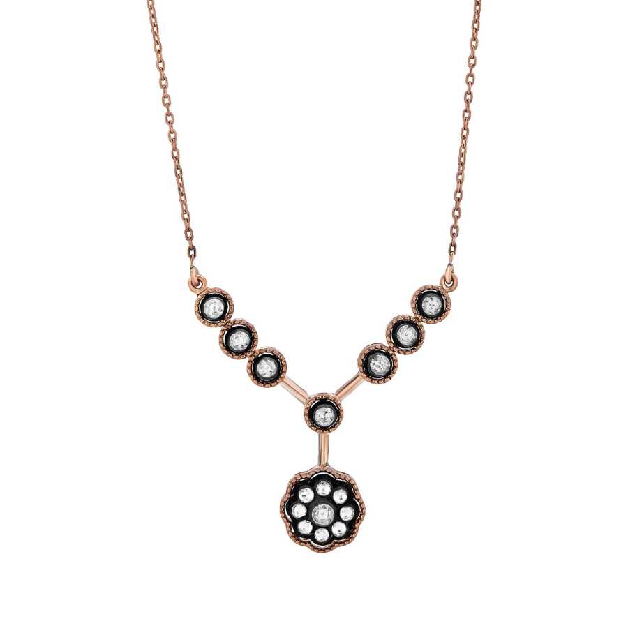 0.29 Carat Diamond Rose Necklace