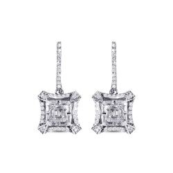0,82 Karat Diamant Baguette Ohrringe