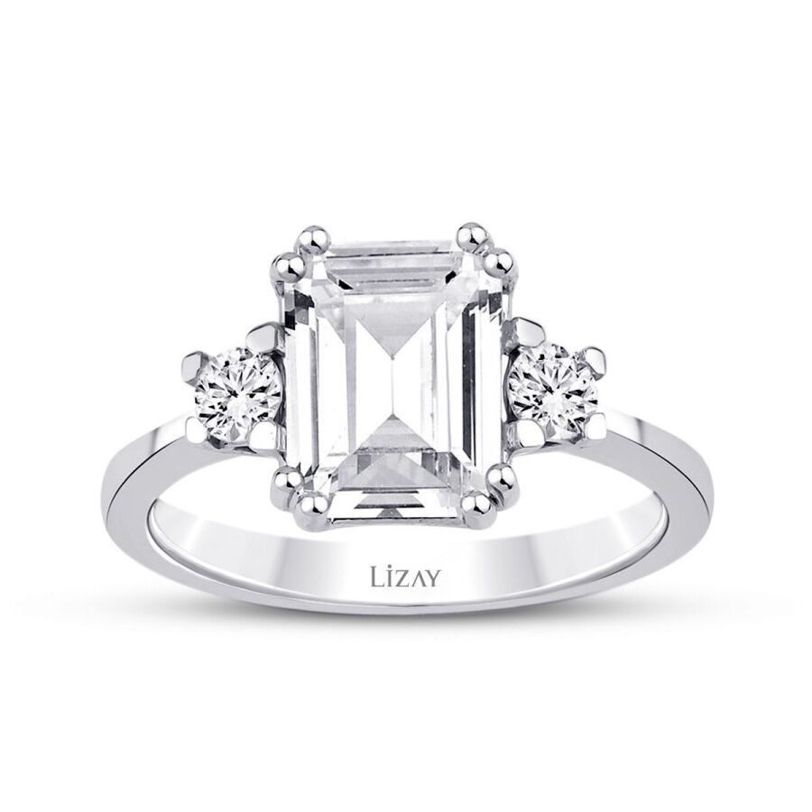 3.40 Carat Diamond White Topaz Ring