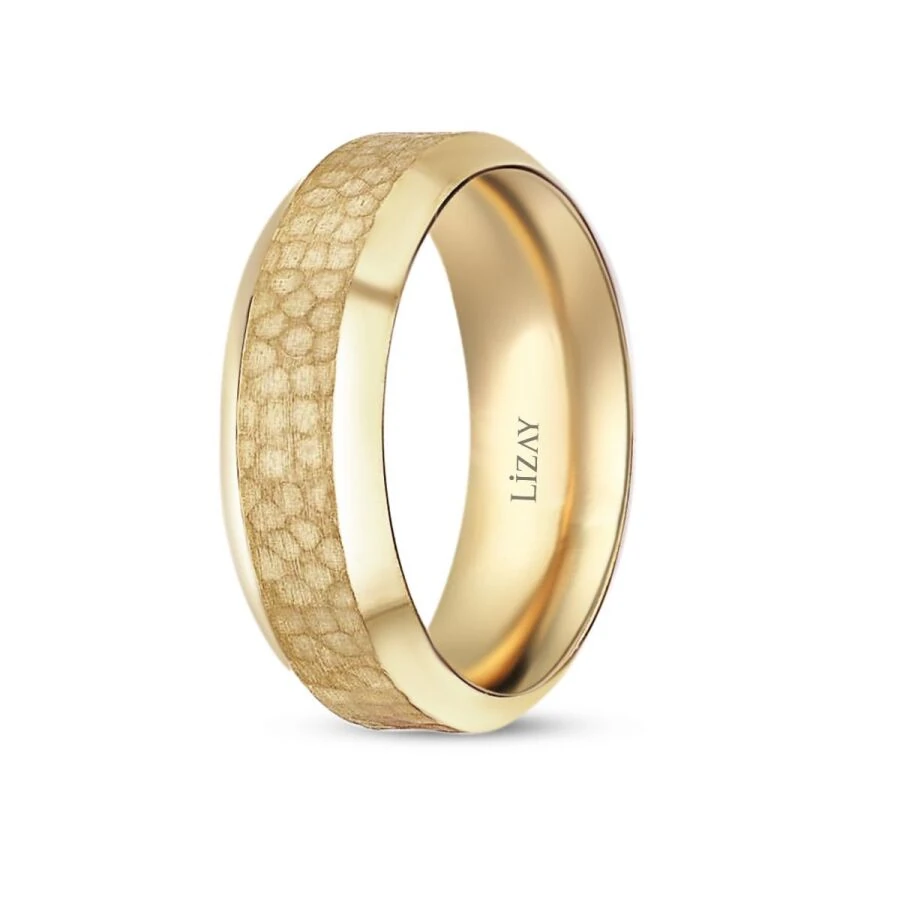 Gold Modern Wedding Band