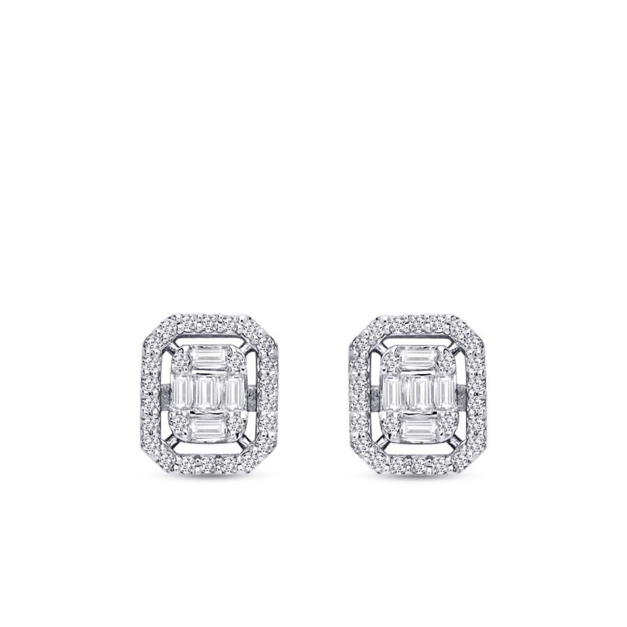 0.30 Carat Diamond Baguette Earrings