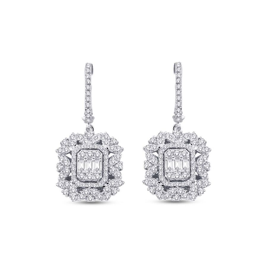 1.41 Carat Diamond Baguette Earrings