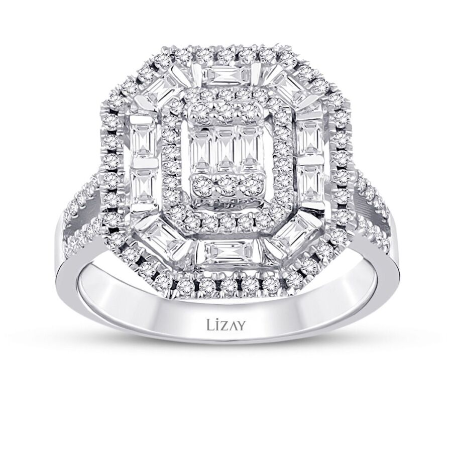 0.74 Carat Diamond Baguette Ring
