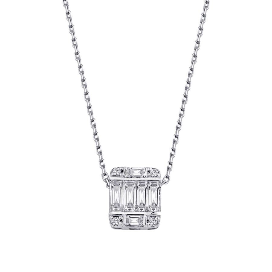 0.47 Carat Diamond Baguette Necklace