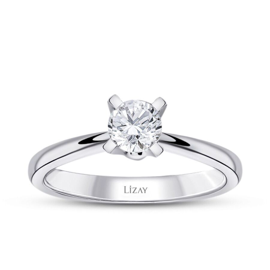 0.50 Carat Diamond Round Solitaire Engagement Ring