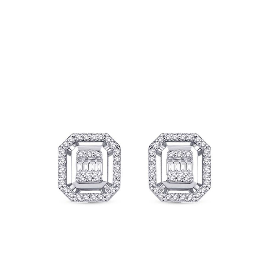 0,26 Karat Diamant Baguette Ohrringe