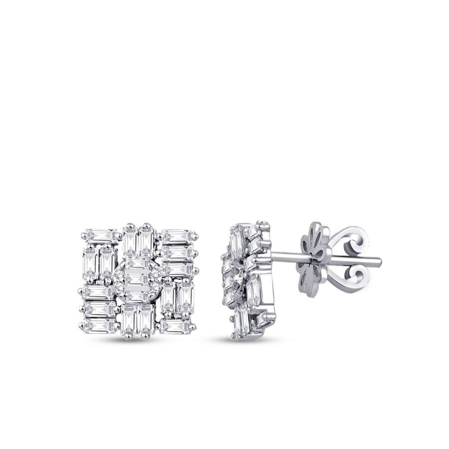 0,87 Karat Diamant Baguette Ohrringe