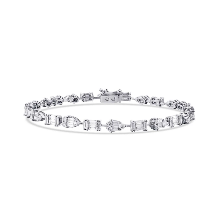 3.88 Carat Diamond Baguette Bracelet