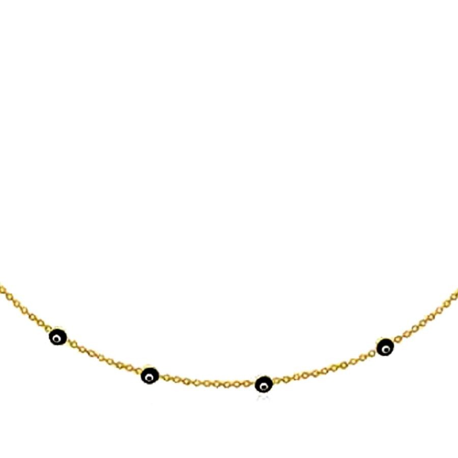 Gold Evil Eye Chain Necklace