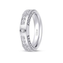 White Gold Half-Eternity Wedding Band