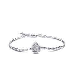 0.50 Carat Diamond Baguette Pear Bangle