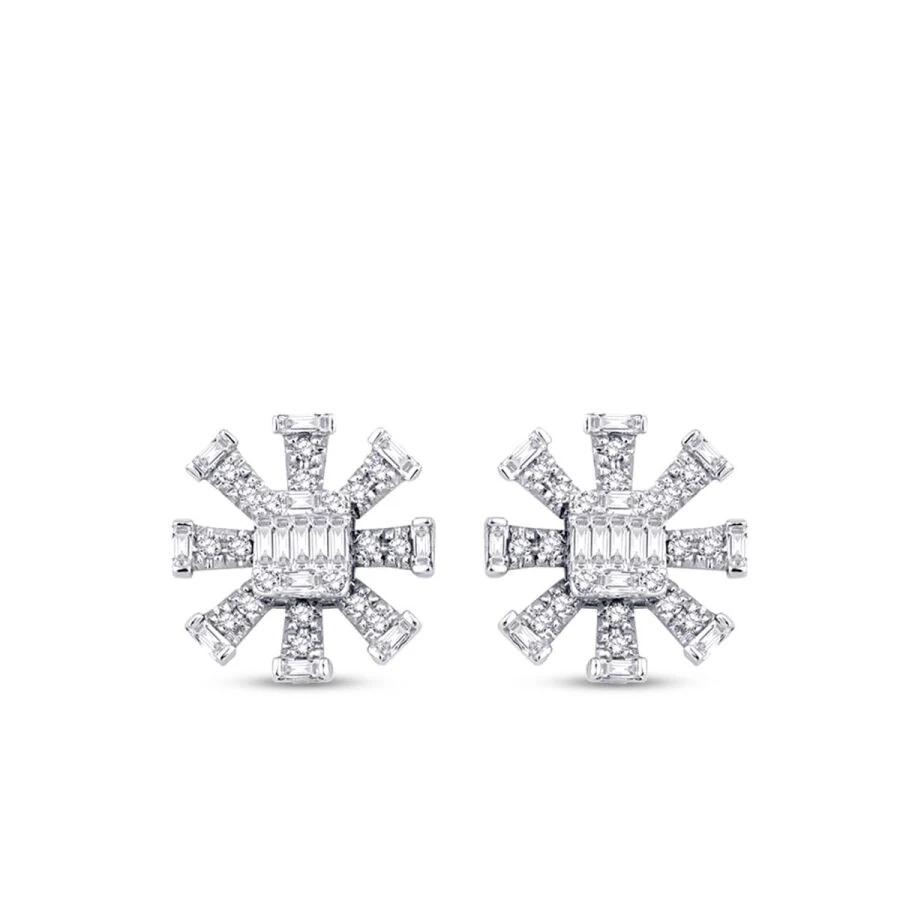 0.45 Carat Diamond Baguette Earrings