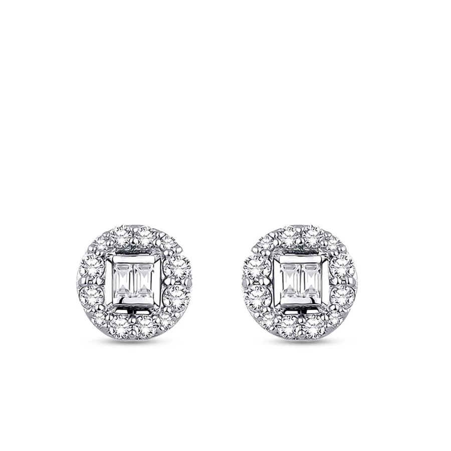 0.33 Carat Diamond Baguette Earrings