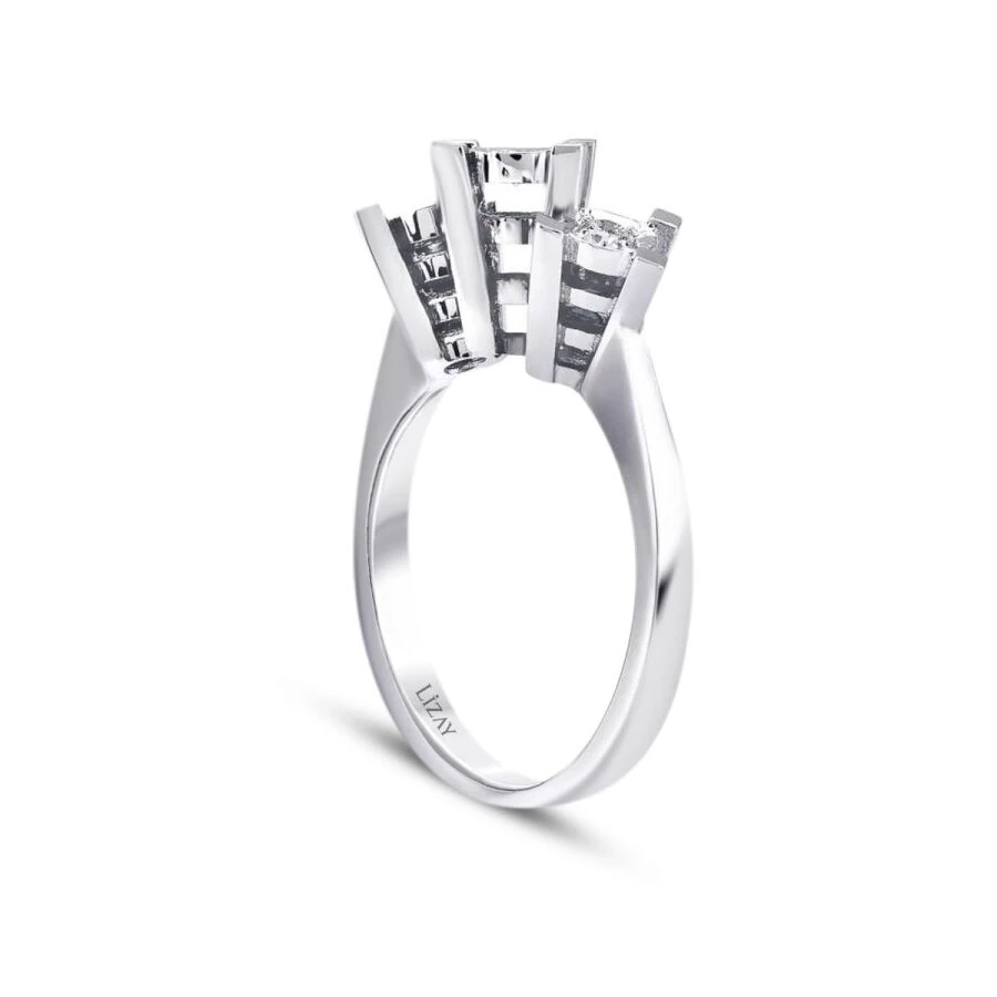 0.16 ct. Diamant Effekt Tria Ringe