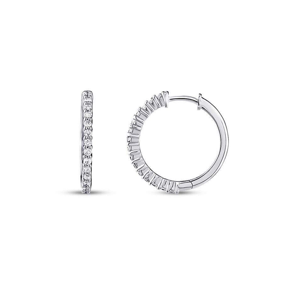 0.67 Carat Diamond Hoop Earrings