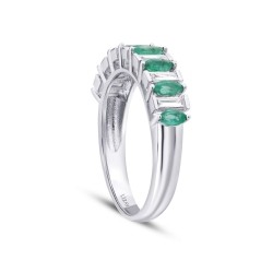 0,86 Karat Diamant Smaragd Ring