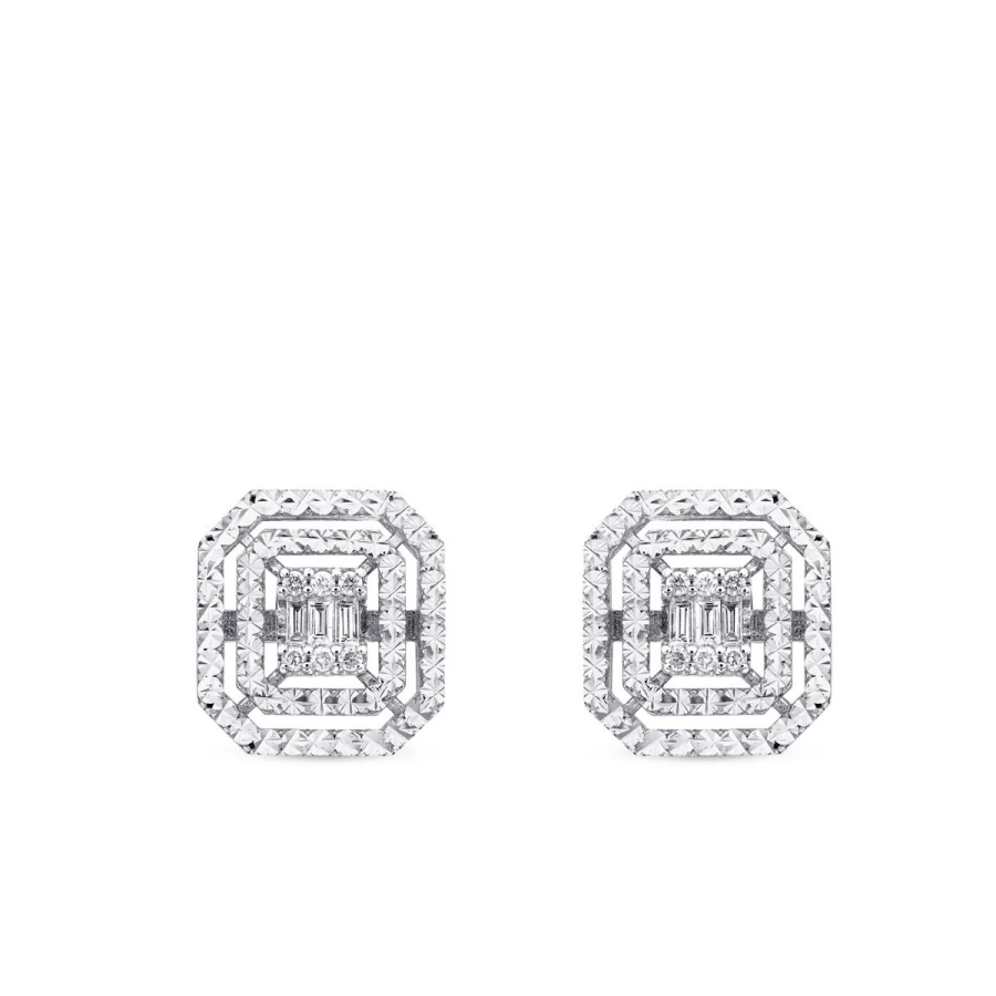 0.14 ct. Diamant Baguette Ohrringe