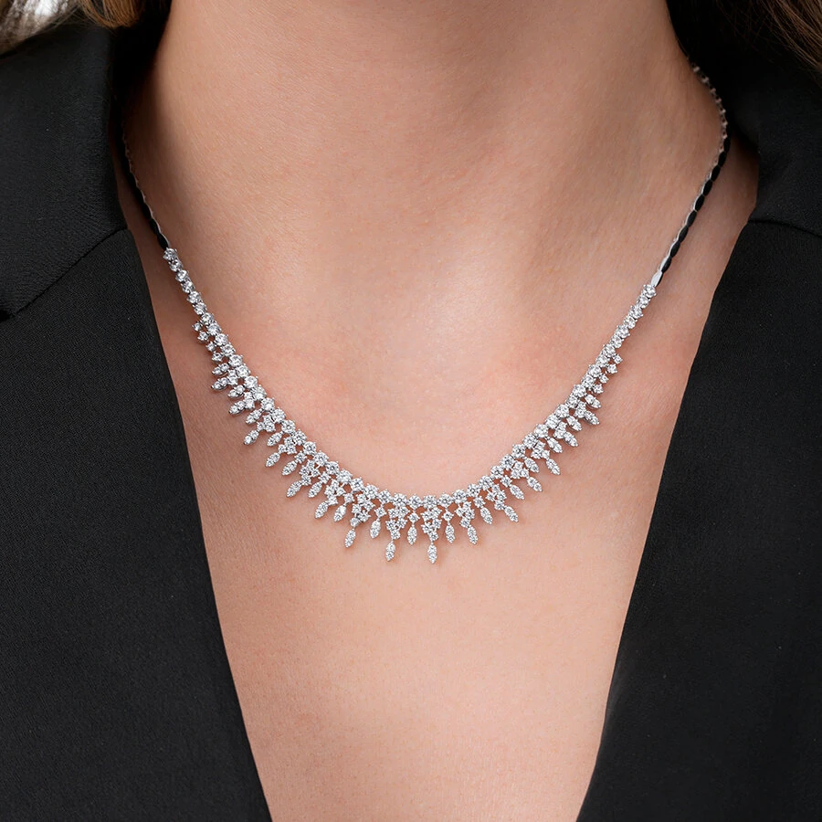 Gold Stone Trend Collar Necklace