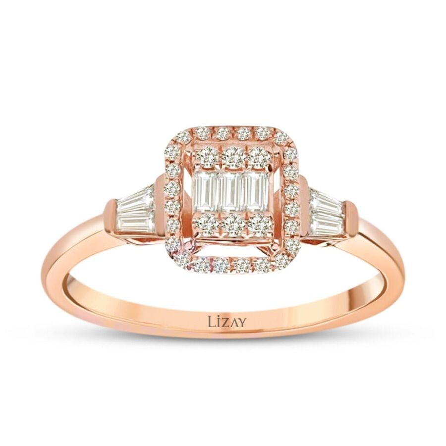 0,47 Karat Diamant Baguette Ring