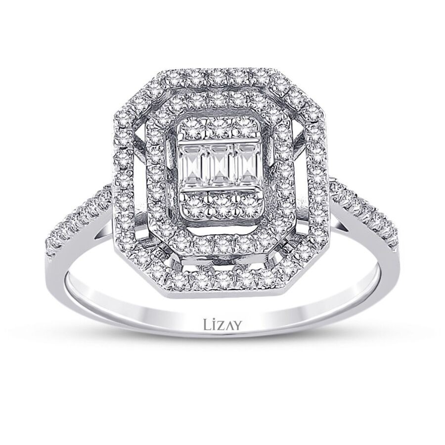 0.42 Carat Diamond Baguette Ring