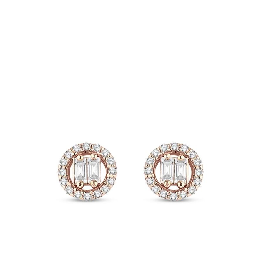 0.21 Carat Diamond Baguette Earrings