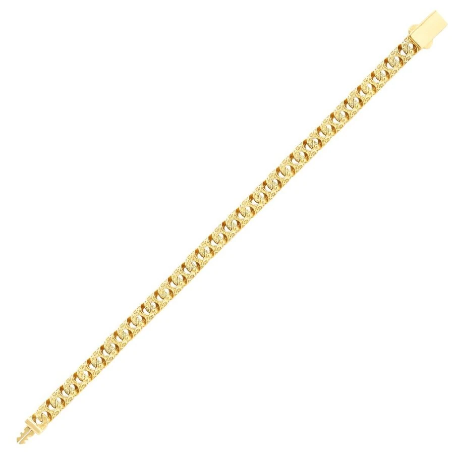 Gold Motif-Pattern Men’s Bracelet
