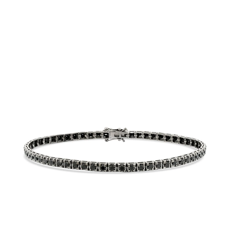 3.37 Carat Black Stone Men's Tennis Bracelet