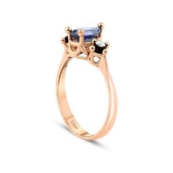 1.68 Carat Diamond Sapphire Ring