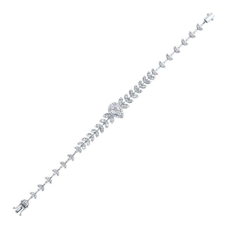 1,47 Karat Diamant Baguette Tropfen Armband